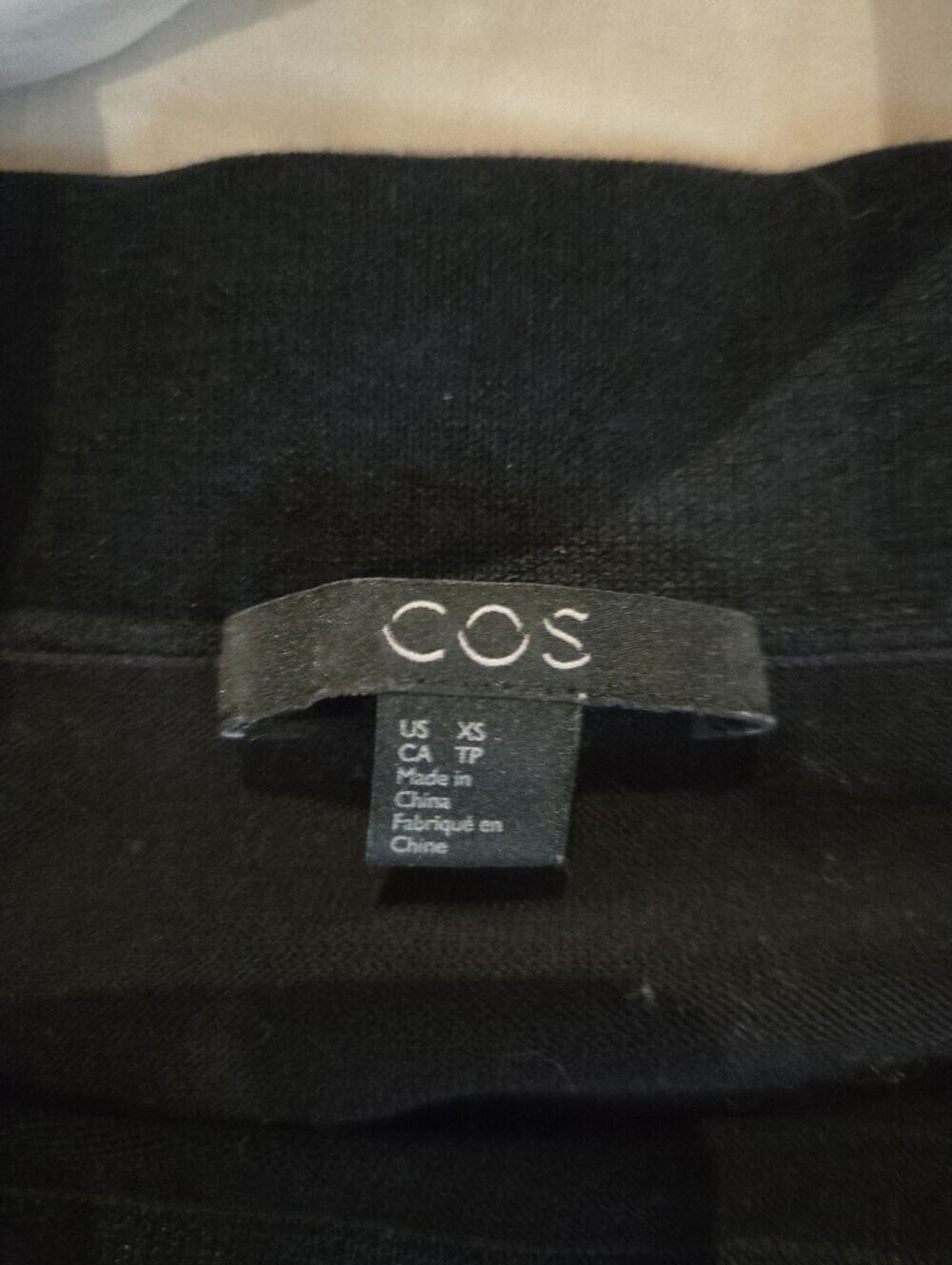 COS | Black Minimalist Mock Neck Knit Top, Size XS - Picture 4 of 7